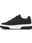 Erkek Siyah Bağcıklı Kalın Tabanlı Deri Sneaker 25WFD610918 2
