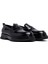 Erkek Siyah Deri Loafer 25WFD621322 3