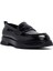 Erkek Siyah Deri Loafer 25WFD621322 6