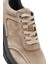 Erkek Vizon Bağcıklı Kalın Tabanlı Nubuk Deri Sneaker 25WFD6114V3 9