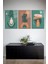 Minimalist Modern Illüstrasyon 3'lü Cam Tablo Seti, Modern Ev Ofis Dekor Hediyelik Duvar Dekorasyon 1