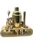 Ahşap Standlı 12 Parça Çelik 750 ml Shaker Bar Tokmağı Jigger Seti Barmen Seti 3