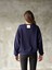 Osy Modal Yumuşak Dokulu Kumaş Bisiklet Yaka Oversize Sweatshirt - Lacivert 2