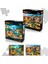 2 Adet 1000 Parça Puzzle - Kamp Ateşi Orman Manzarası ve Sahil Kasabası Manzarası Yapboz 68X48 cm 1