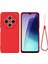 Xiaomi Poco C75 4g/redmi 14R 5G/14C 4g/a4 5g Kılıf Sıvı Silikon Çizilmez Telefon Kılıfı El Kayışı Ile-Kırmızı (Yurt Dışından) 1