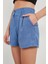 Dar Kalıp Beli Yarı Lastikli ve Kemerli Cepli Şort 2