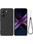 Xiaomi Redmi Turbo 4 5g/xiaomi Poco X7 Pro 5g Sıvı Silikon Kılıf Telefon Arka Kapağı El Kayışı Ile-Siyah (Yurt Dışından) 1