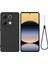 Xiaomi Redmi Note 14S 4g Sıvı Silikon Kılıf Telefon Arka Kapağı El Kayışı Ile-Siyah (Yurt Dışından) 1