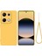 Xiaomi Redmi Note 14S 4g Sıvı Silikon Kılıf Telefon Arka Kapağı El Kayışı Ile-Sarı (Yurt Dışından) 1