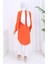 Düğme Detaylı Tunik 5133-02 Oranj 5