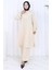 Çift Düğmeli Tunik Pantolon Ikili Takım 2118-06 Vizon 3