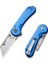 Elementum Utility Thumb Stud & Button Lock Knife Aluminum Blue Handle Çakı 2