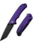Brazen Flipper & Thumb Stud Knife Purple & Black G10 Handle Çakı 2