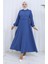 Düğmeli Yelek Elbise Ikili Takım 2119-02 Indigo 1