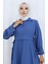 Düğmeli Yelek Elbise Ikili Takım 2119-02 Indigo 4