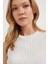 Bisiklet Yaka Piliseli Kolsuz Yumuşak Dokulu Rahat Form Kısa Bluz 5
