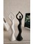 Dans Eden Kadın Heykel Biblo 2'li Set Siyah ve Beyaz 18CM Iskandinav Model Ceresshop 2