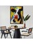 Siyah Çerçeveli Modern Sanat Inek Portresi Dekoratif Kanvas Duvar Tablo 8