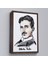 Kahverengi Çerçeveli Nikola Tesla Dekoratif Kanvas Tablo 1