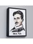 Kahverengi Çerçeveli Nikola Tesla Dekoratif Kanvas Tablo 3