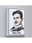 Kahverengi Çerçeveli Nikola Tesla Dekoratif Kanvas Tablo 4