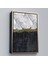 Siyah Çerçeveli Siyah Beyaz Mermer Desenli Dekoratif Kanvas Tablo 4