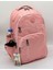 1710 Suya Dayanıklı Okul Sırt Çantası Unisex Günlük Okul Çantası Pudra 2