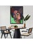 Altın Çerçeveli Afrikalı Kadın Portresi Pop Art Duvar Tablosu 8