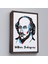 Beyaz Çerçeveli William Shakespeare Dekoratif Kanvas Tablo 2