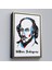 Beyaz Çerçeveli William Shakespeare Dekoratif Kanvas Tablo 3