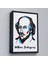 Beyaz Çerçeveli William Shakespeare Dekoratif Kanvas Tablo 4