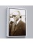 Siyah Çerçeveli Atatürk Portre Tablosu Mustafa Kemal Atatürk Dikdörtgen Dekoratif Kanvas Tablo 2