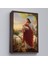 Kahverengi Çerçeveli Isa Kuzu ile Isa Mesih Kayıp Kuzu Kanvas Tablo, Kilise Duvar Sanatı Süslemeleri 1