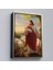 Kahverengi Çerçeveli Isa Kuzu ile Isa Mesih Kayıp Kuzu Kanvas Tablo, Kilise Duvar Sanatı Süslemeleri 2
