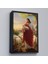 Kahverengi Çerçeveli Isa Kuzu ile Isa Mesih Kayıp Kuzu Kanvas Tablo, Kilise Duvar Sanatı Süslemeleri 3