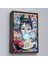 Beyaz Çerçeveli Audrey Hepburn Graffiti Pop Art Duvar Tablosu 2