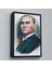 Siyah Çerçeveli Atatürk Portre Tablosu Mustafa Kemal Atatürk Dikdörtgen Dekoratif Kanvas Tablo 1