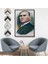 Siyah Çerçeveli Atatürk Portre Tablosu Mustafa Kemal Atatürk Dikdörtgen Dekoratif Kanvas Tablo 7