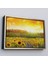 Altın Çerçeveli Ayçiçeği Tarlası Yağlıboya Görünüm Dekoratif Kanvas Tablo 1