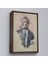 Siyah Çerçeveli Mustafa Kemal Atatürk'ün Kalem Eskizi Portre Çizimi Dekoratif Kanvas Tablo 3