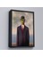 Siyah Çerçeveli Renee Magritte'in Adamın Oğlu Isimli Eseri Kanvas Tablo 1