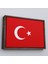 Kahverengi Çerçeveli Türk Bayrağı Dekoratif Kanvas Duvar Tablosu 1