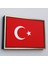 Kahverengi Çerçeveli Türk Bayrağı Dekoratif Kanvas Duvar Tablosu 2