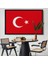 Kahverengi Çerçeveli Türk Bayrağı Dekoratif Kanvas Duvar Tablosu 8