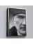 Siyah Çerçeveli Mustafa Kemal Atatürk Siyah Beyaz Tablosu 4