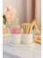 4 Parça El Yapımı Banyo & Makyaj Seti – Dekoratif Tepsili Organizer – Modern Minimalist Seramik Kutular 4