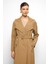 Ribana Yakalı Reglan Kol Su Itici Özellikli Trençkot Kamel 6758 5