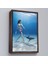 Çerçeveli Su Altında Köpek Balığı Gezdiren Kadın TABLOSU-6482 2