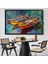 Çerçeveli Okyanus Üzerinde Gün Batımı Tekne ve Deniz Kanvas Duvar TABLOSU-1194 8