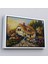 Çerçeveli Bahçeli Orman Evi Yağlıboya Dekoratif Kanvas Duvar TABLOSU-3447 4